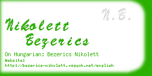 nikolett bezerics business card